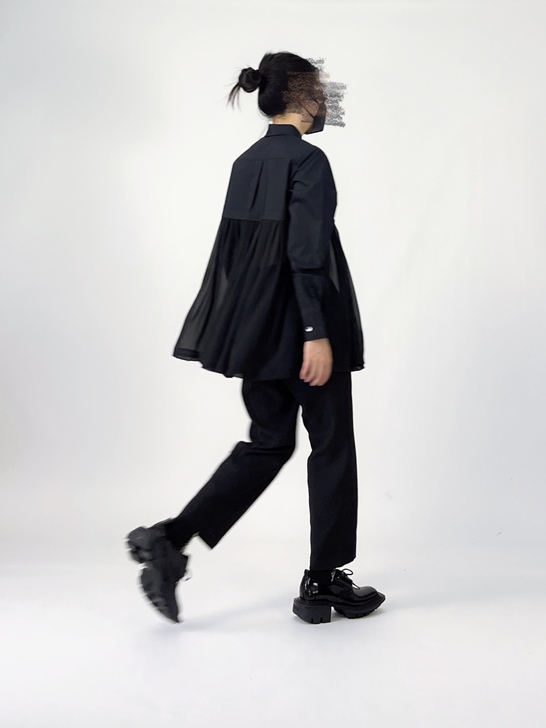 小众自制新款CDG风定番黑色聚酯松紧腰百搭...