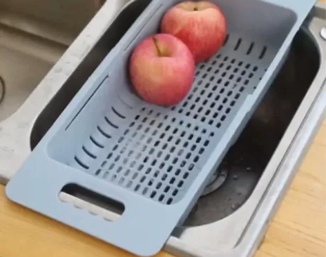 (清仓处理)可伸缩洗菜盆淘菜盆沥水篮子塑料...