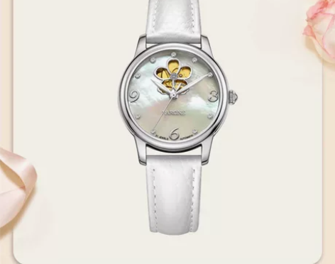 雷诺全机械，机芯镂空手表，自用百搭，皮带自...