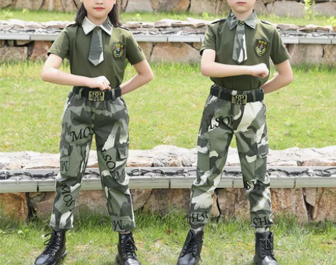 儿童迷彩服套装特种兵军训服装2021春夏薄...