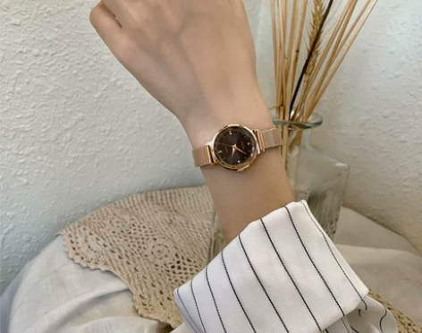 歌迪手表女简约气质ins风学生小表盘细带小...