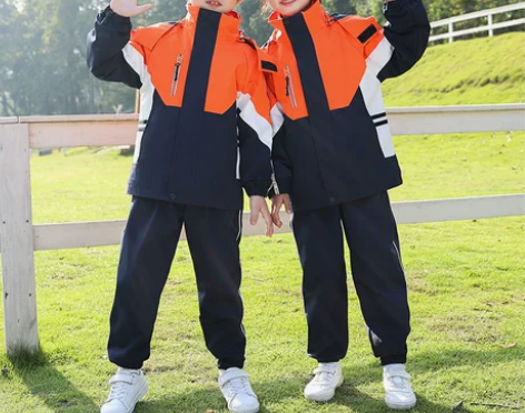 小学生校服冲锋衣三件套秋冬装中学加绒厚保暖...