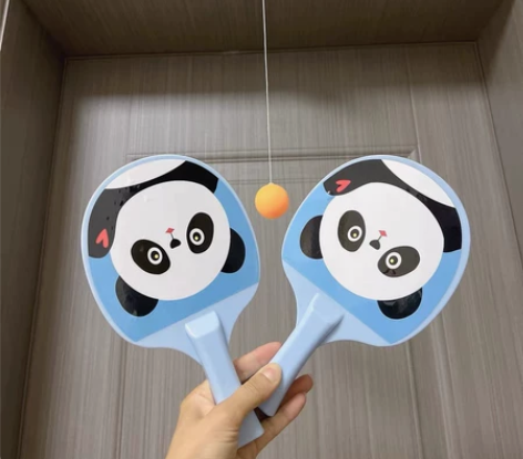 [特价清仓]熊猫款悬挂乒乓球训练器，网店清...