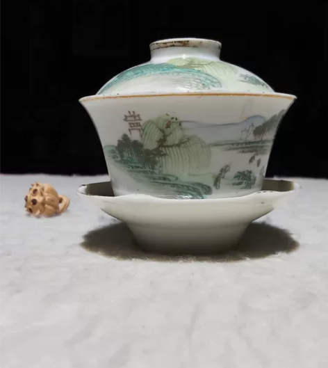 民国官窑江西瓷业公司盖碗 开门精品美瓷，器...