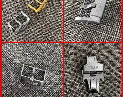 精工表带扣针扣手表配件表扣真皮表带扣子双按...