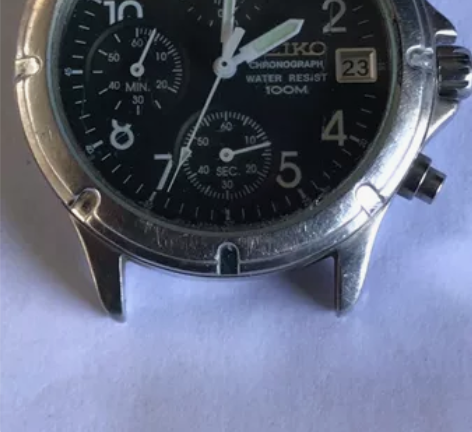 正品精工三眼石英表，V657机芯，走时精准...