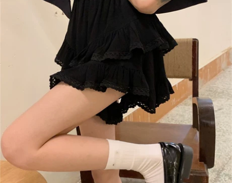 蕾丝拼接半身裙女2021年夏季新款韩版高腰...