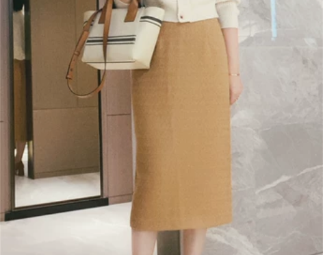 客供定制面料！！可穿四季的长款铅笔裙半身裙...