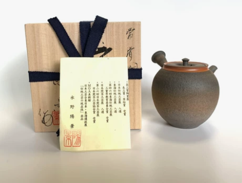 常滑烧名匠 水野阳景 阳景窑 桶形南蛮风“...