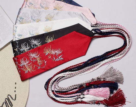 系带绑带古装汉服腰封女装饰长裙宽腰带流苏中...