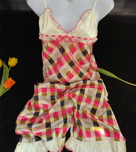 全新田园可爱风睡裙套装 尺码M 少女款 面...