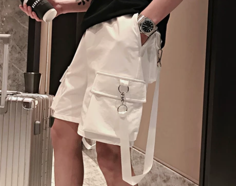 短裤男夏季外穿ins工装休闲中裤宽松潮牌裤...