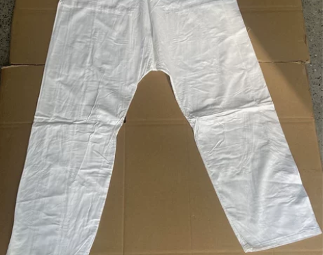 正品老货空卫生单裤子男白色夏季纯棉布宽松家...