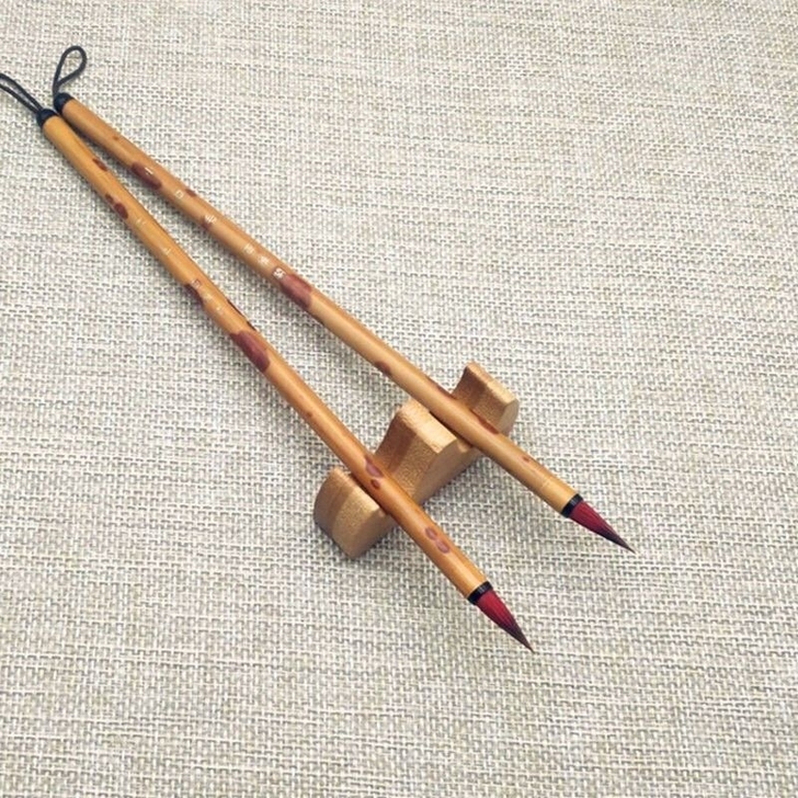 小红毛狼毫小楷毛笔工笔国画水彩勾线笔文房四宝