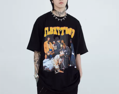 欧美高街潮牌oversize短袖男ins潮...