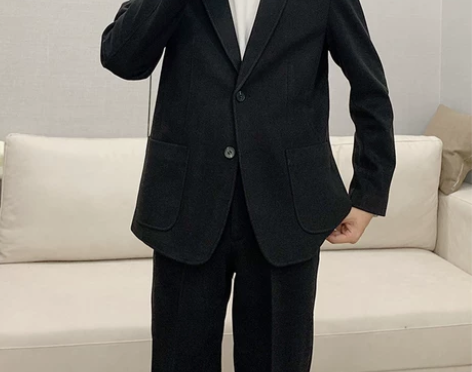 JY轻熟穿搭  休闲气质双排扣西装外套男士...