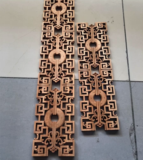 东阳木雕香樟木雕刻，尺寸12*40。   ...