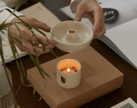 格度生活  咕咚香薰炉室内香氛礼盒暖沙色