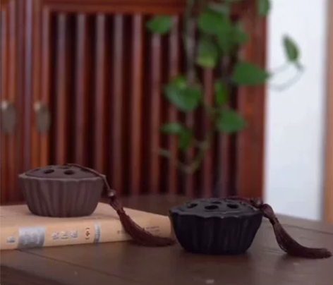创意莲蓬香炉｜禅意熏香盘香沉檀香炉香插家用...