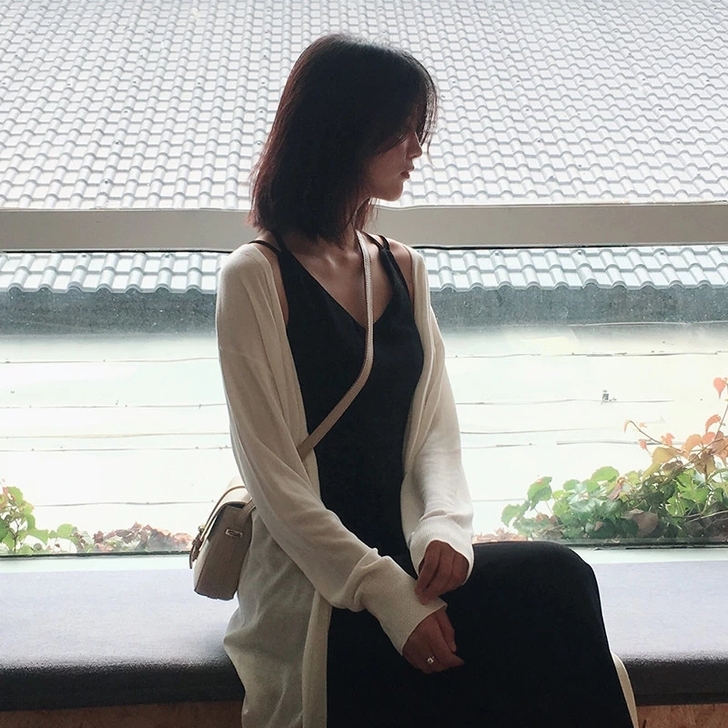 【狂欢价】冰丝针织开衫薄款女春装2021年...