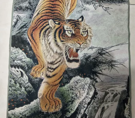赔钱急出，高价买的唐卡（下山虎）刺绣织锦画...