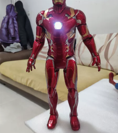 复仇者联盟4发光钢铁侠手办模型玩具可动 如...