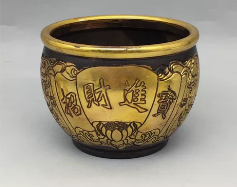 铜制品铜器铜摆件,招财进宝缸,工艺精湛 ,...