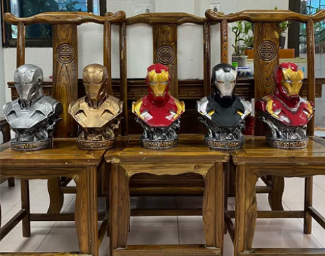 低价处理复仇者联盟钢铁侠黑豹大号半身手办摆...