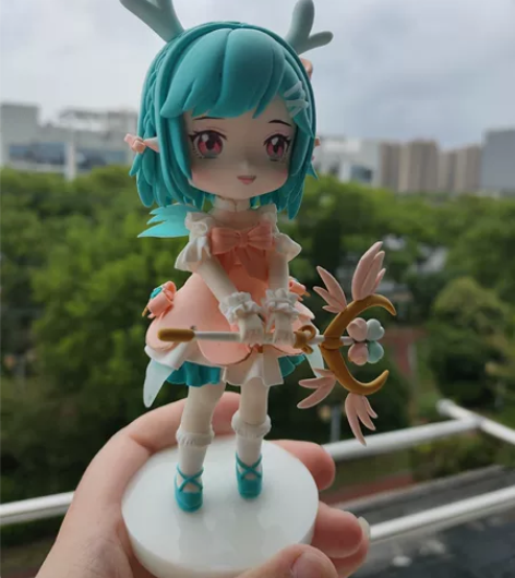 自制黏土手办，王者荣耀瑶瑶公主，喜欢的私聊...