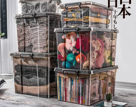 储物箱 杂物储物箱透明收纳箱特大号塑料清仓...