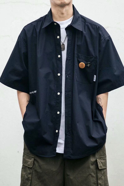 21SS日系潮牌CityBoy宽松短袖衬衫...