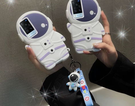 立体宇航员适用vivox60pro手机壳硅...