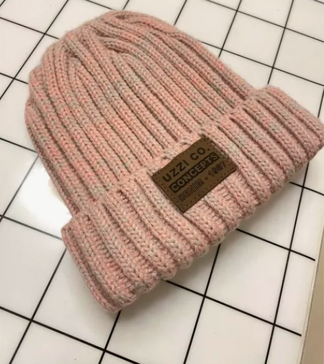 秋冬季韩版潮牌百搭日系贴布字母瓜皮帽保暖针...