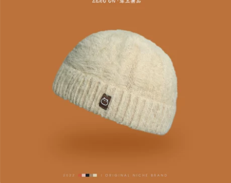 ?软糯柔软针织瓜皮帽女保暖秋冬雅痞帽地主帽...