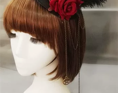 蒸汽朋克帽子复古lolita小礼帽配饰齿轮...