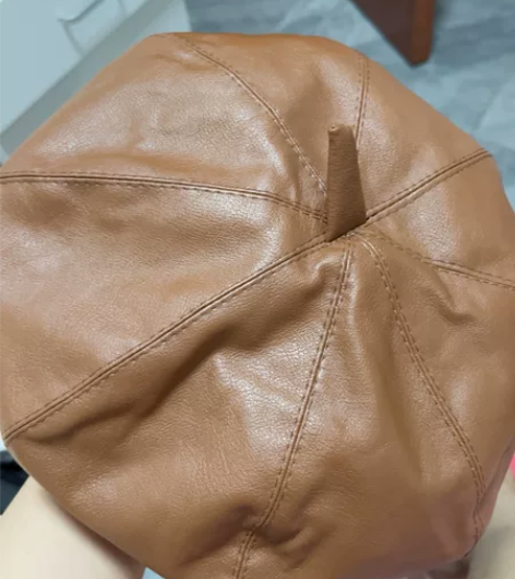 棕色贝雷帽 买回来没带过，dy上买的，有调...