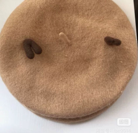 圣诞活动，在星巴克买的，麋鹿款羊毛贝雷帽，...