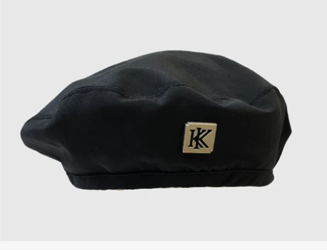 皮皮酱韩版贝雷帽女夏平顶原宿风薄款黑色复古...