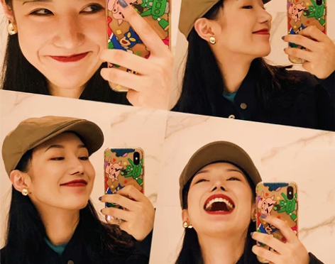 古着帽子女秋冬季韩版网红前进帽百搭贝雷帽英...