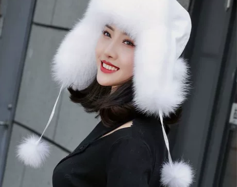 帽子女冬韩版狐狸毛雷锋帽加厚护耳显瘦皮草帽...