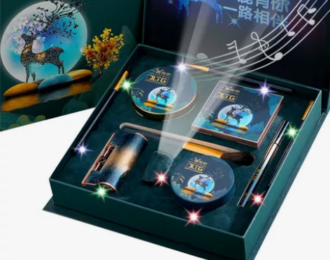 全新音乐灯光投影彩妆礼盒情人节创意礼品国风...