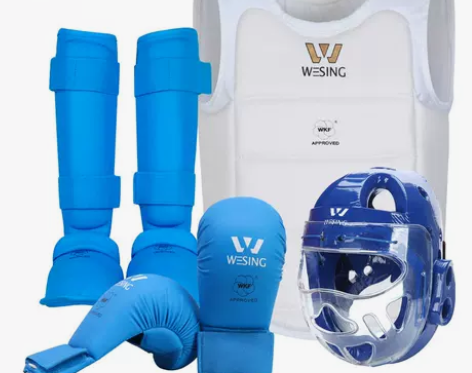 九日山空手道护具全套成人儿童头盔拳套护具连...