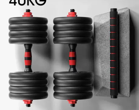 哑铃男士健身家用40公斤拼接自用杠铃哑玲一...