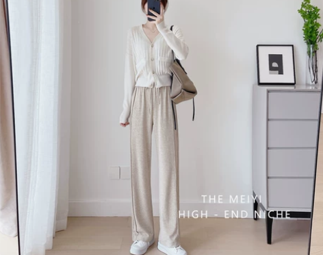 神裤！高端欧货欧洲站女装软糯女裤垂顺加绒阔...