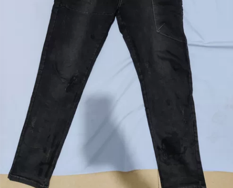 男士秋冬宽松长款休闲牛仔裤 黑色 175/...