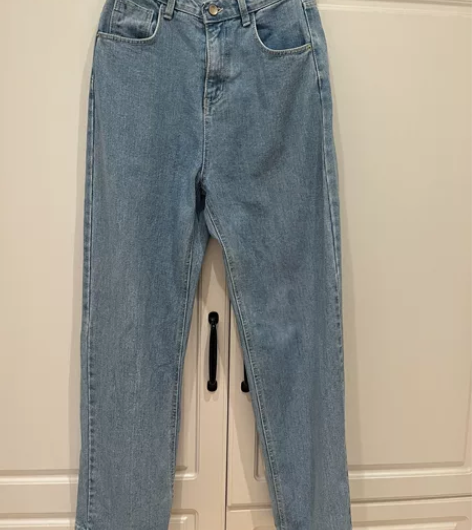 韩国正版廓形牛仔裤,,高矮都可驾驭,牛仔蓝...