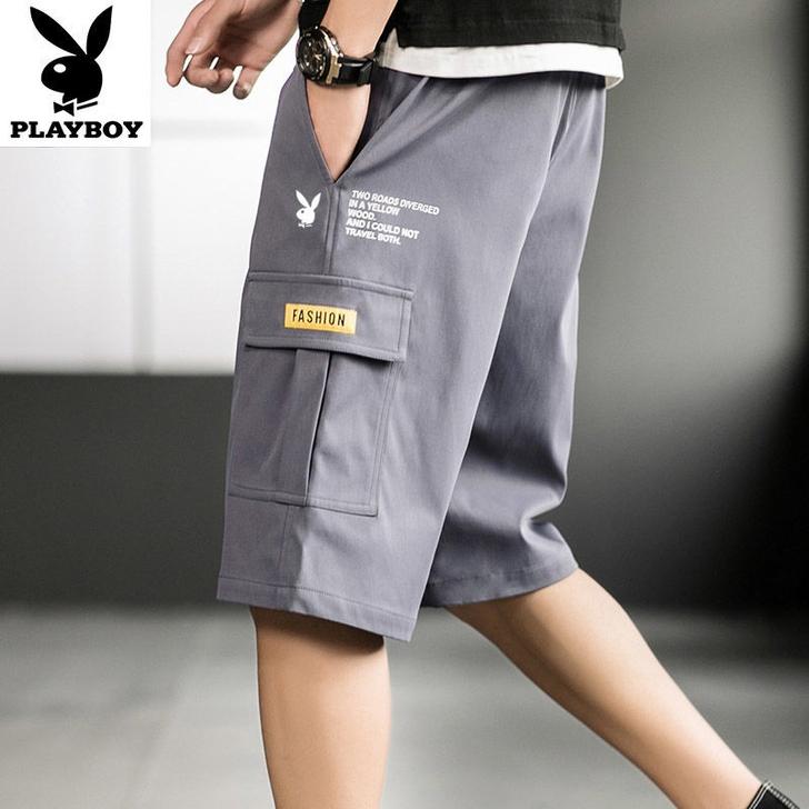 花花公子短裤男2021年夏季潮流宽松五分工...