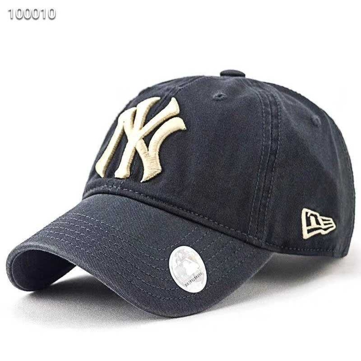 全新MLB水洗纯棉鸭舌帽软顶棒球帽ny杨基...
