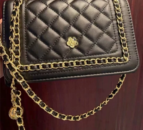 全新朋友送的 女士链条包菱格单肩包斜挎包小...