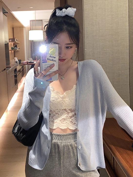 喜蝶诗 毛针织衫白色